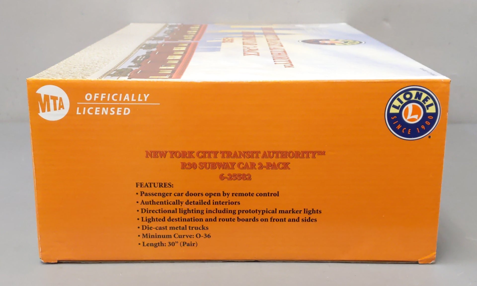 Lionel 6-25582 NYC Transit Authority Subway Passenger Cars 2Pk.