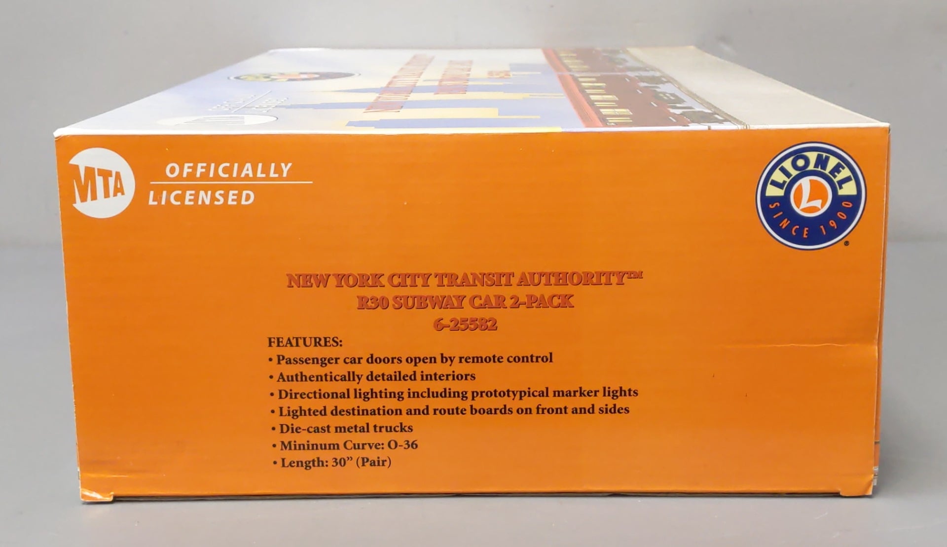Lionel 6-25582 NYC Transit Authority Subway Passenger Cars 2Pk.