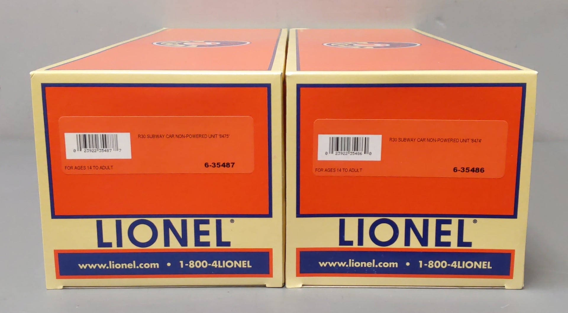 Lionel 6-25582 NYC Transit Authority Subway Passenger Cars 2Pk.
