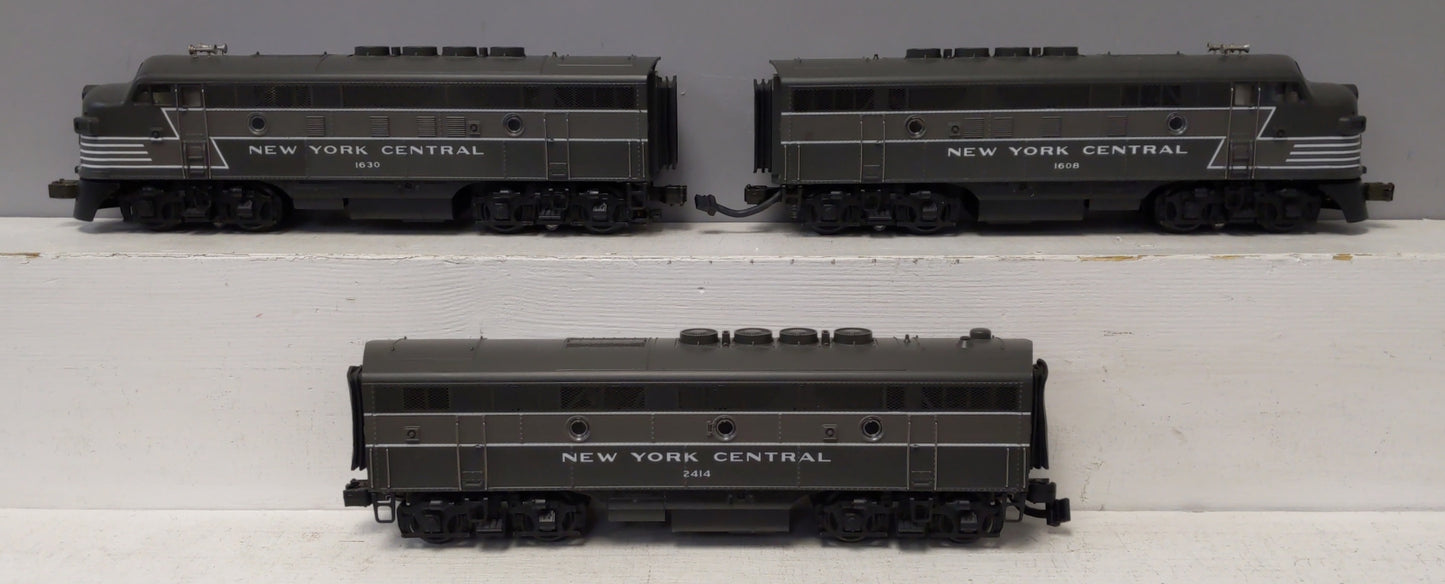 MTH 20-2176-1 O New York Central F-3 ABA Diesel Engine Set #1608/2414/1630 w PS1