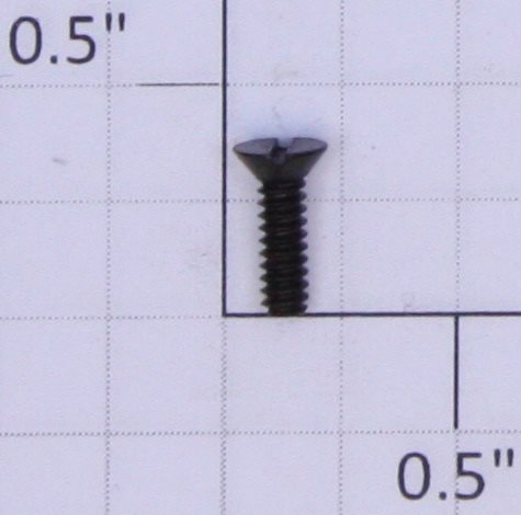 Lionel #4-36 x 3/8" Black Flat Head Slotted Front Truck Plate Mounting Screw