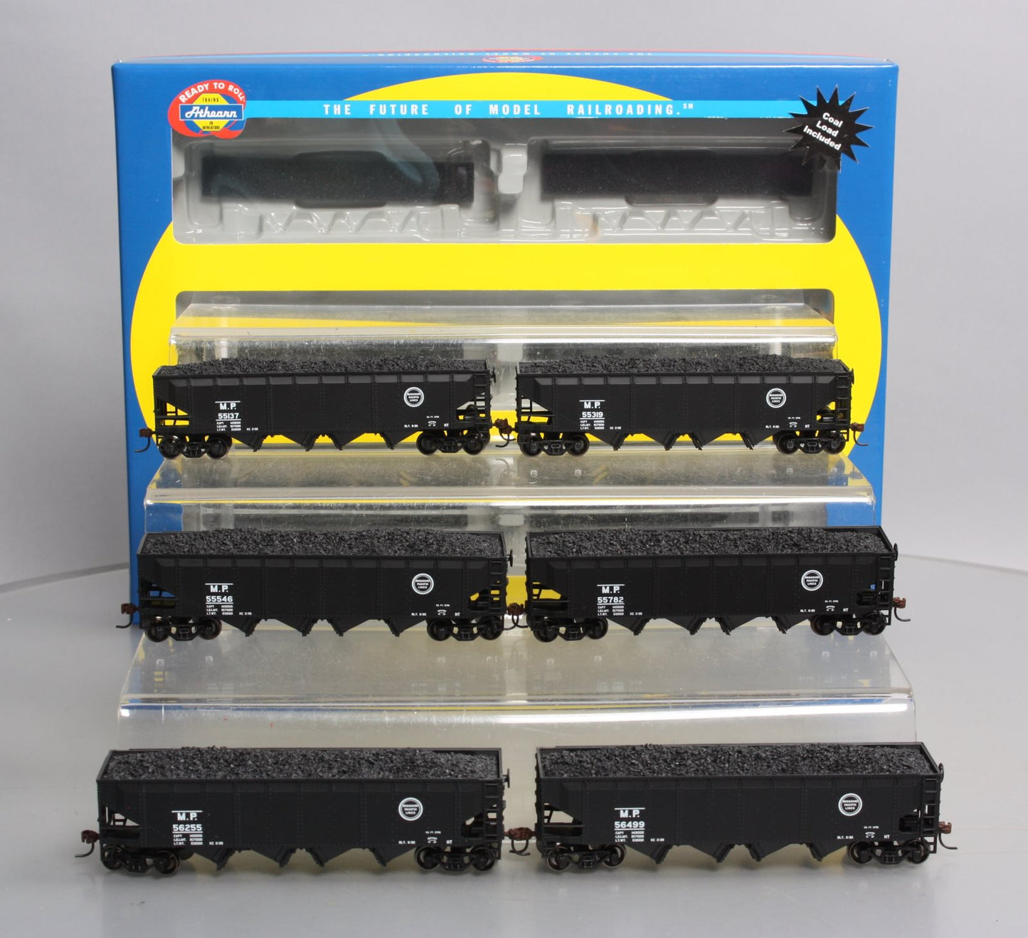 Athearn 72709 HO MP RTR 40' 4-Bay Offset Hopper w/Load #1 (6)