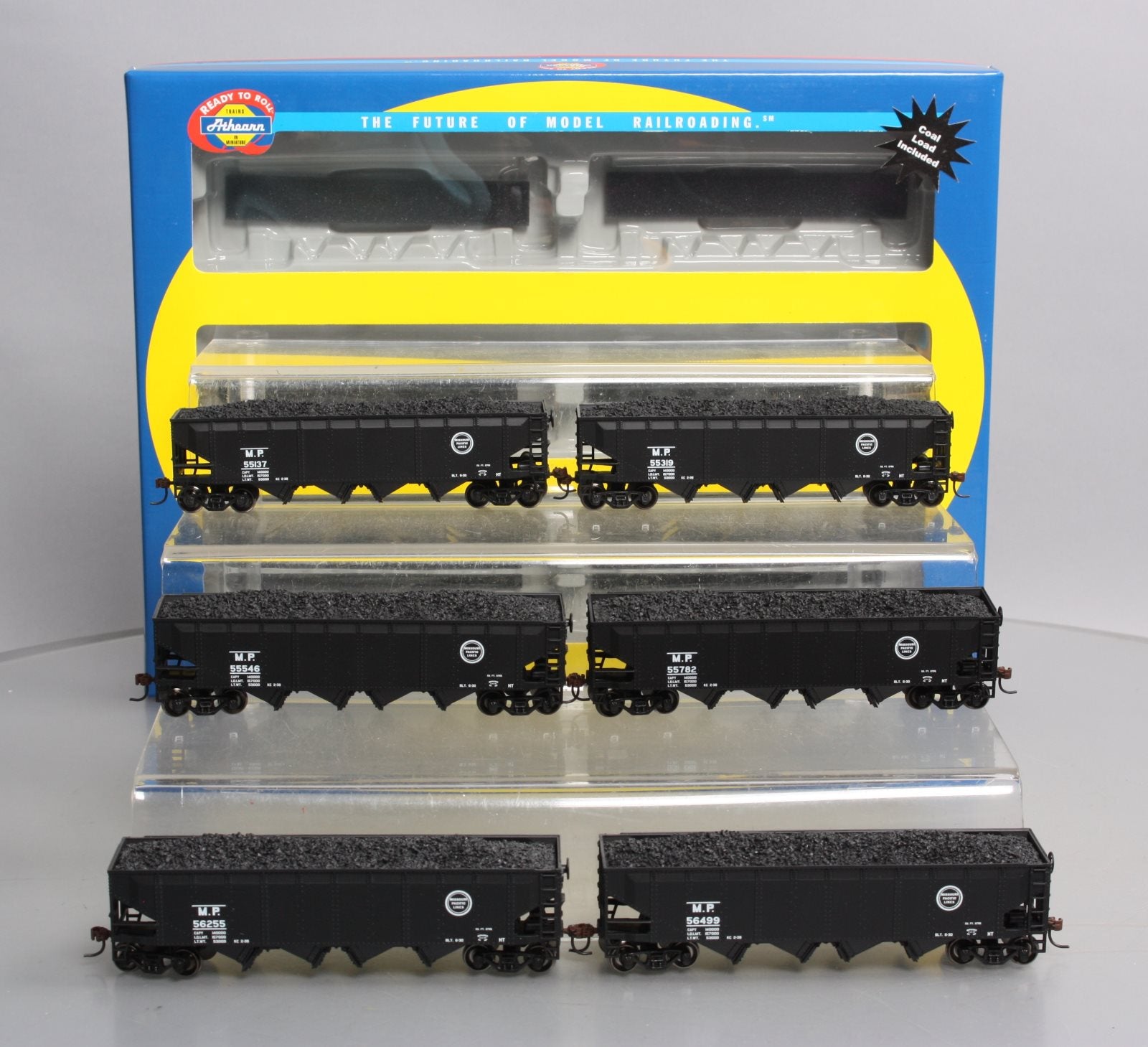 Athearn 72709 HO MP RTR 40' 4-Bay Offset Hopper w/Load #1 (6)