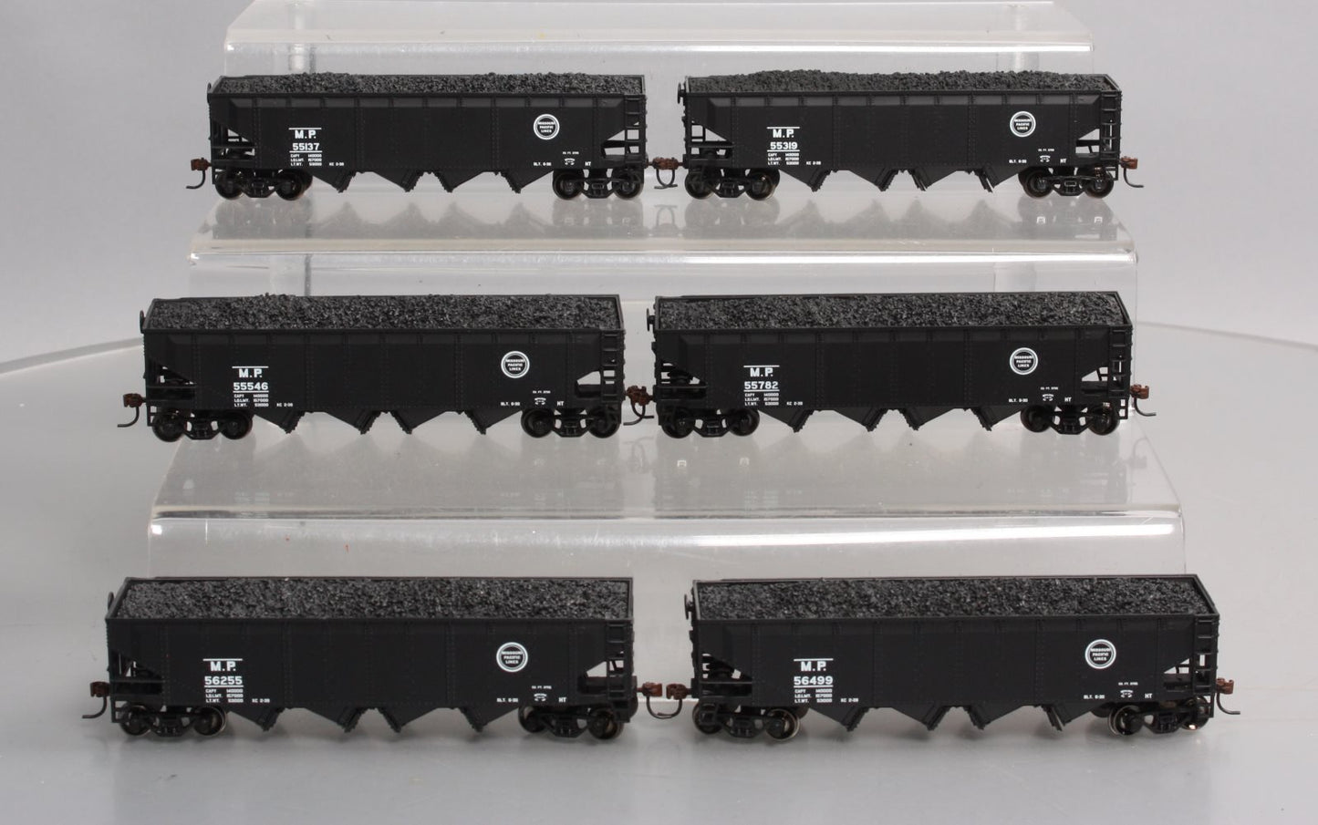 Athearn 72709 HO MP RTR 40' 4-Bay Offset Hopper w/Load #1 (6)