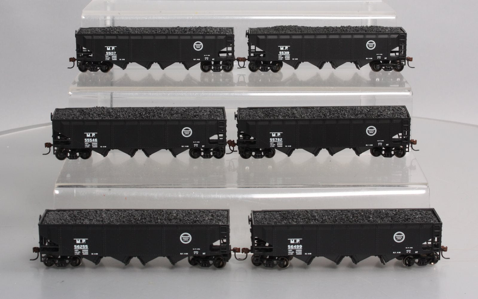 Athearn 72709 HO MP RTR 40' 4-Bay Offset Hopper w/Load #1 (6)