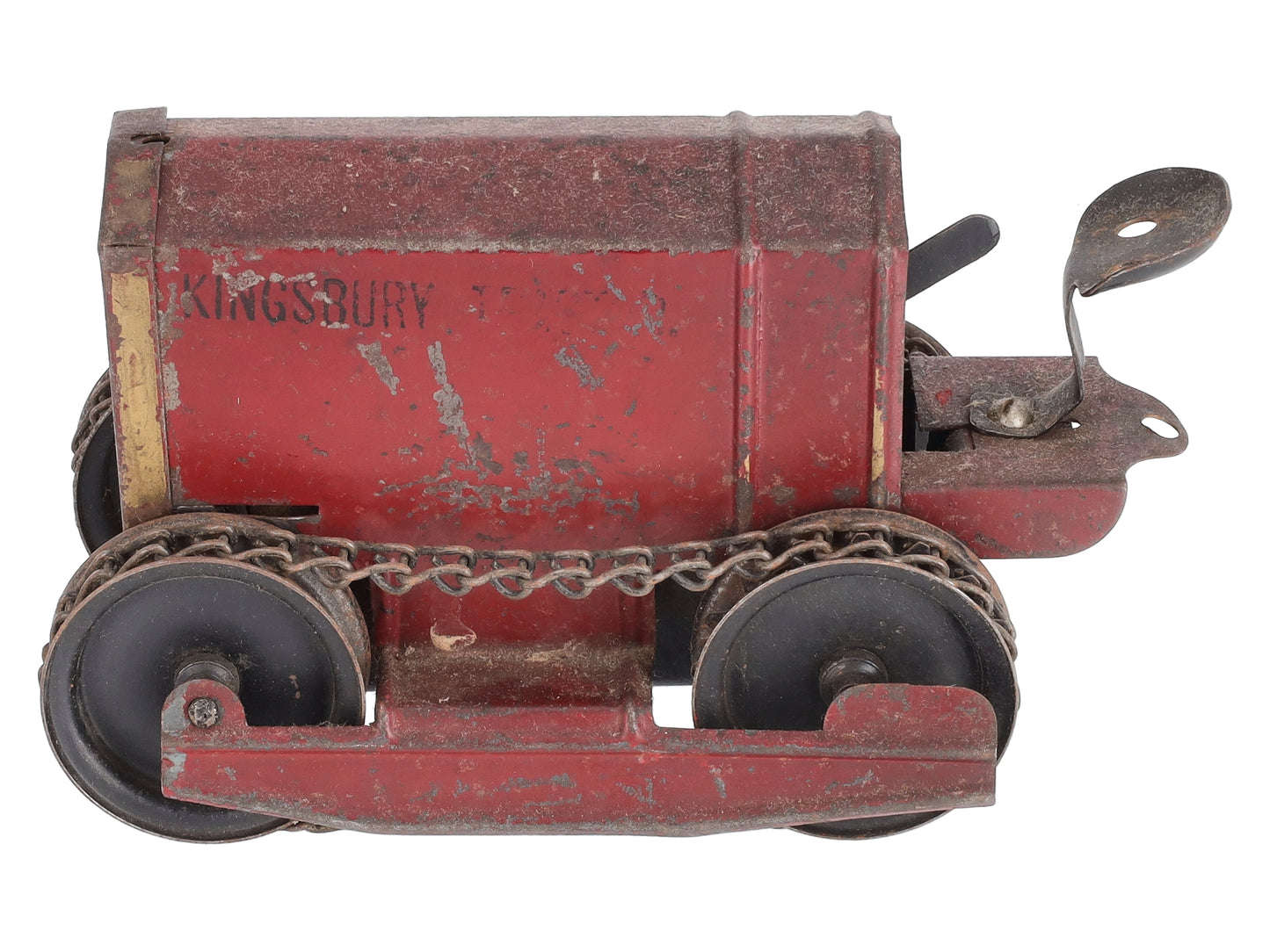 Kingsbury Toys Vintage Tinplate Wind Up Tractor Toy VG