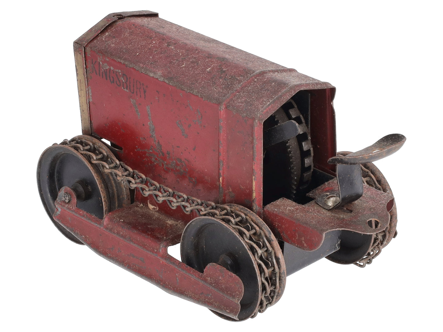 Kingsbury Toys Vintage Tinplate Wind Up Tractor Toy VG