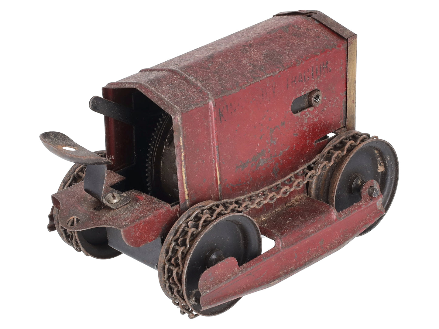 Kingsbury Toys Vintage Tinplate Wind Up Tractor Toy VG