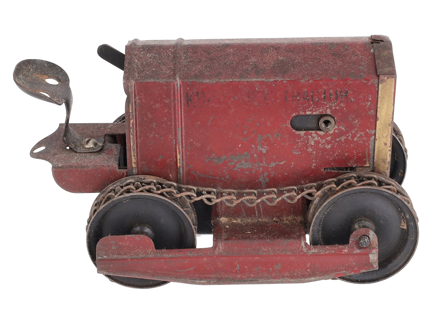 Kingsbury Toys Vintage Tinplate Wind Up Tractor Toy VG