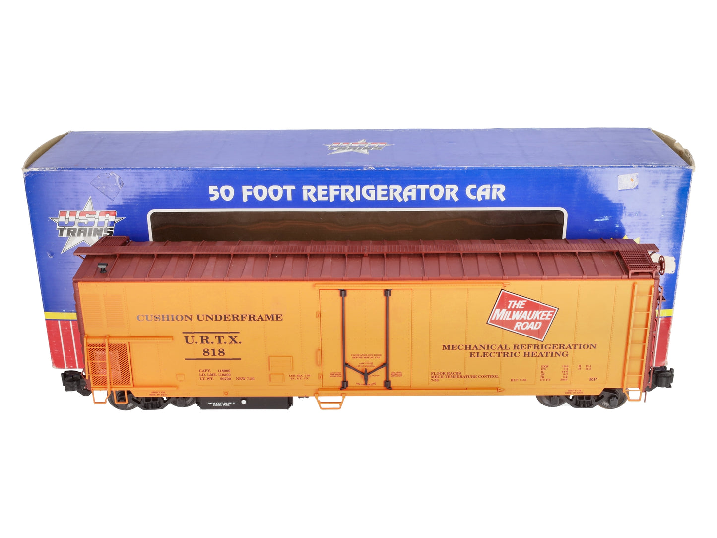 USA Trains R16713 G Milwaukee Road 50ft. Mechanical Refrigerator Car #818