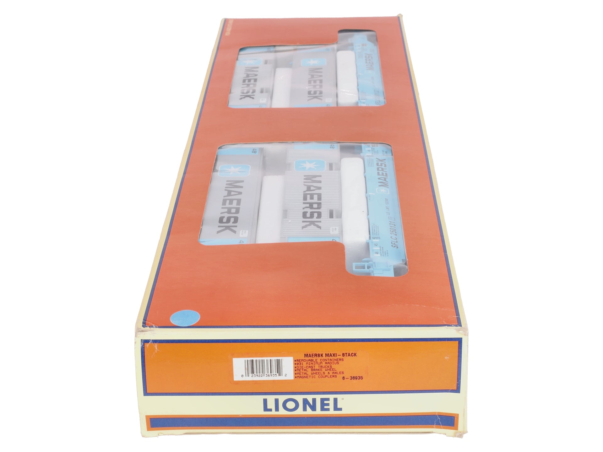 Lionel 6-36935 O Maersk Intermodal Maxi-Stack Car EX/Box