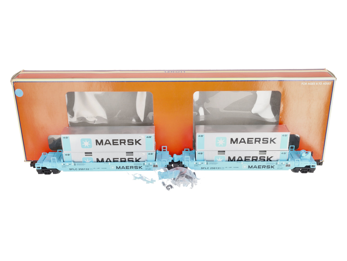 Lionel 6-36935 O Maersk Intermodal Maxi-Stack Car EX/Box