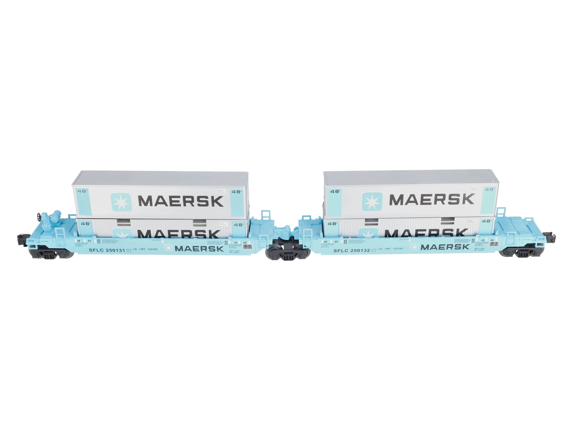 Lionel 6-36935 O Maersk Intermodal Maxi-Stack Car EX/Box