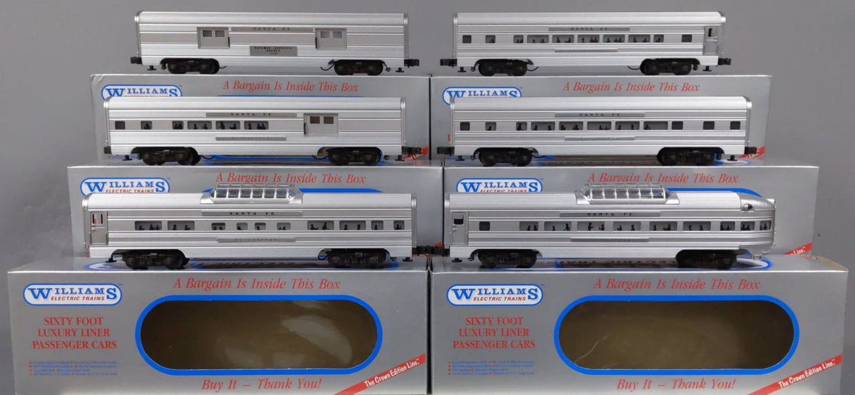 Williams LL610 Santa Fe Streamline Passenger Cars (6) LN/Box