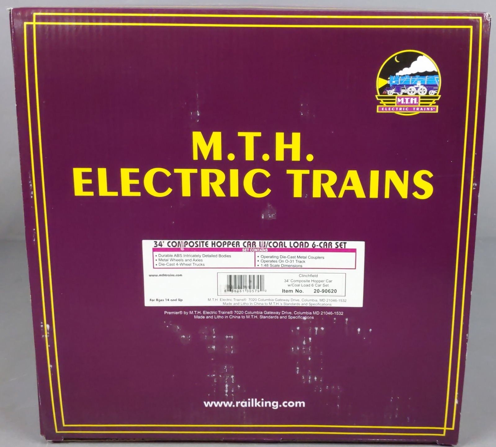 MTH 20-90620 O Clinchfield 34' Composite Hopper Car Set (Set of 6)