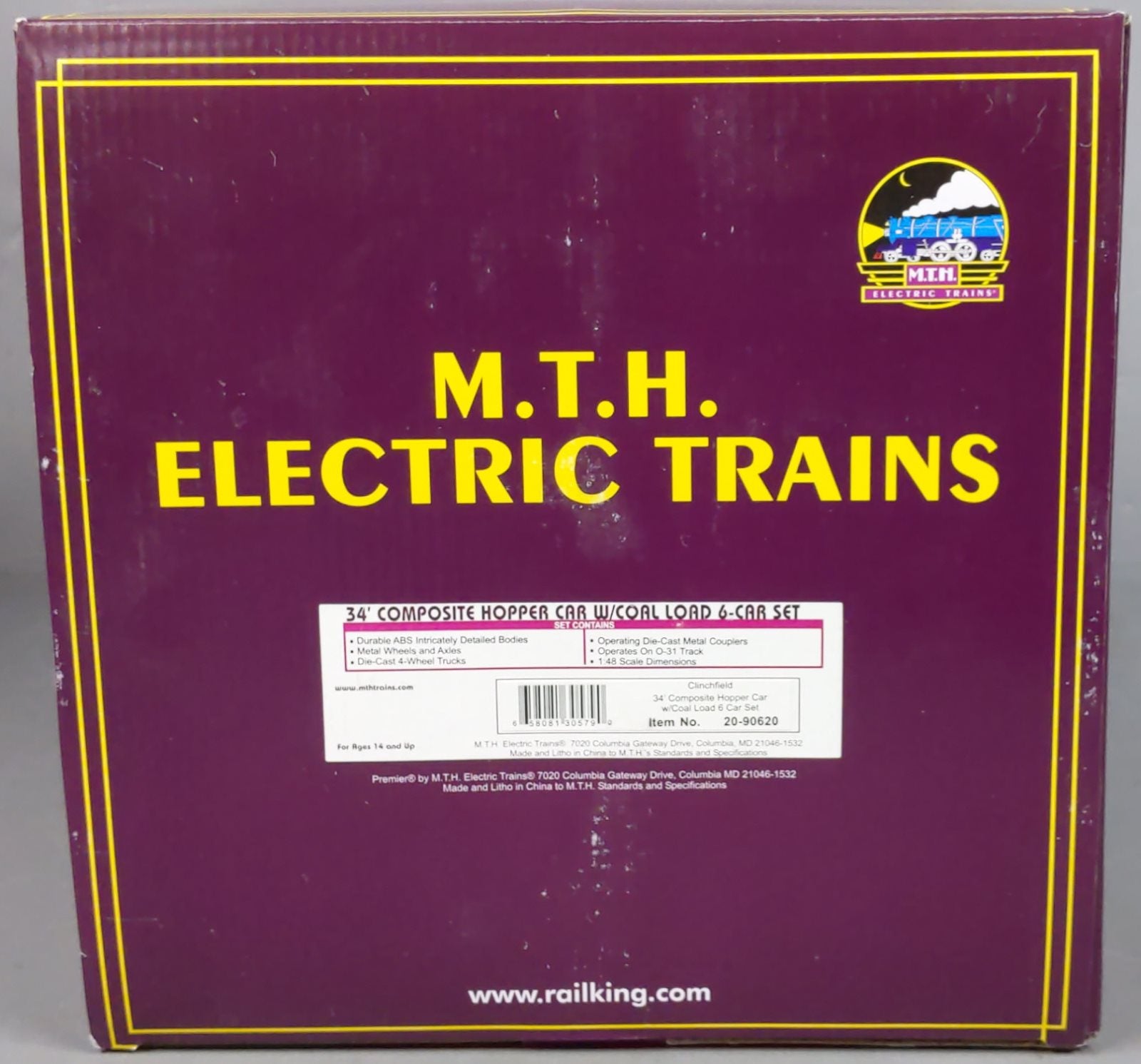 MTH 20-90620 O Clinchfield 34' Composite Hopper Car Set (Set of 6)