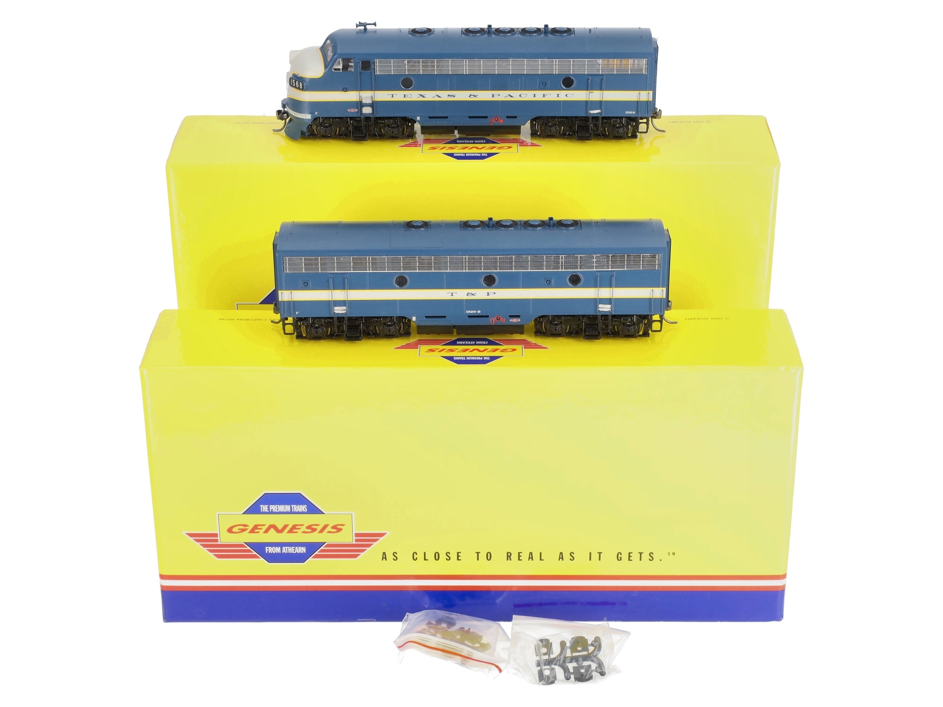 Athearn G1620 HO Texas & Pacific F-7A/F-7B Locomotive Set LN/Box