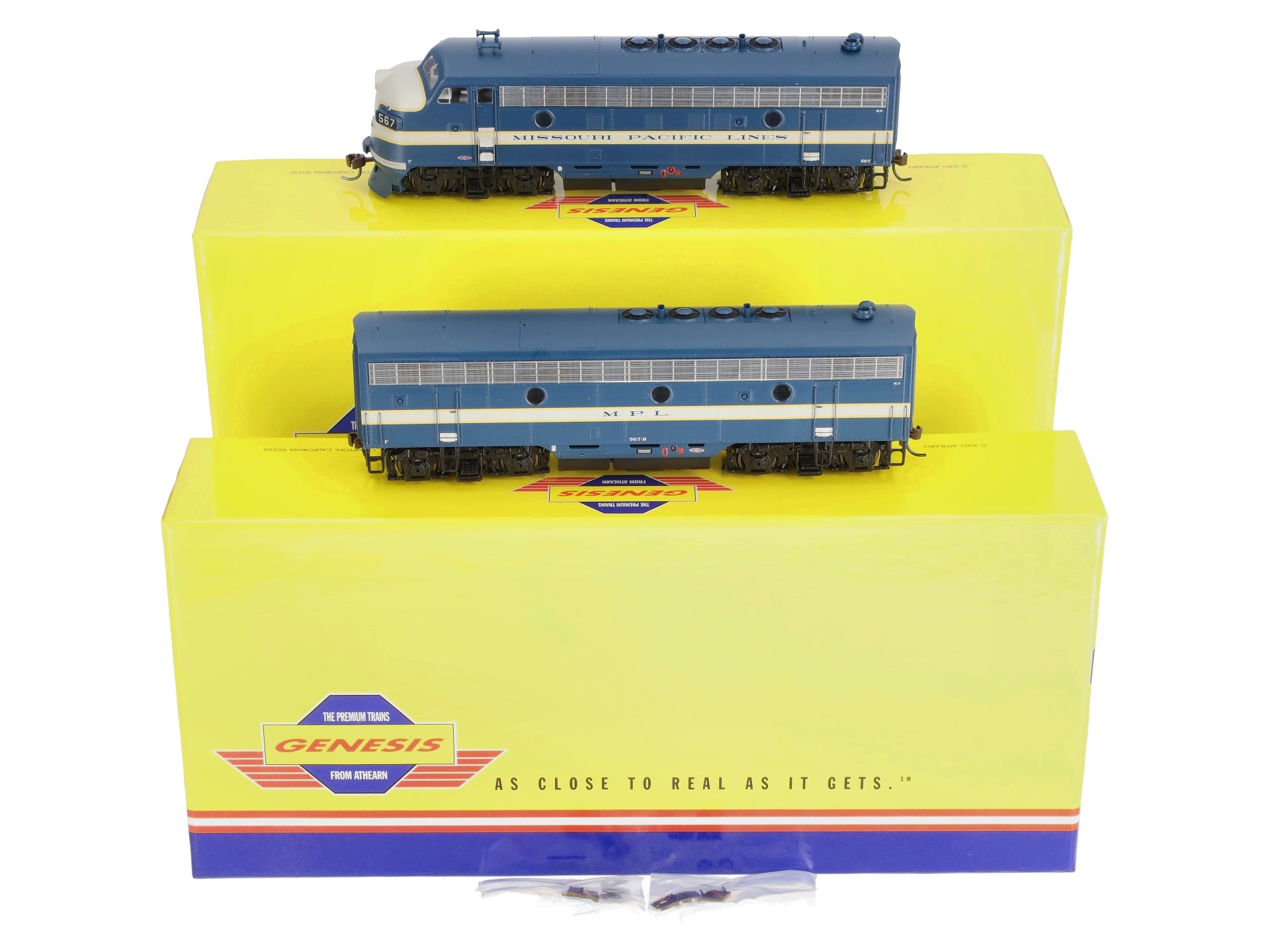 Athearn G2608 HO Scale Missouri Pacific F3A/F3B Diesel Locomotive Set #567/567B LN/Box