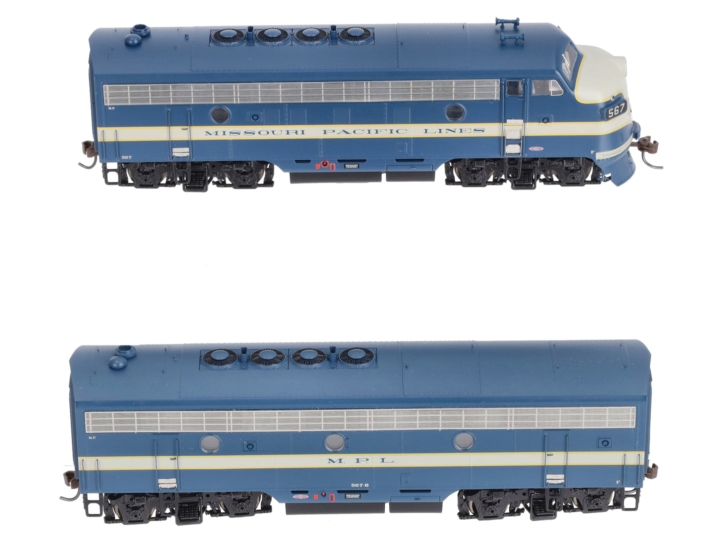 Athearn G2608 HO Scale Missouri Pacific F3A/F3B Diesel Locomotive Set #567/567B LN/Box