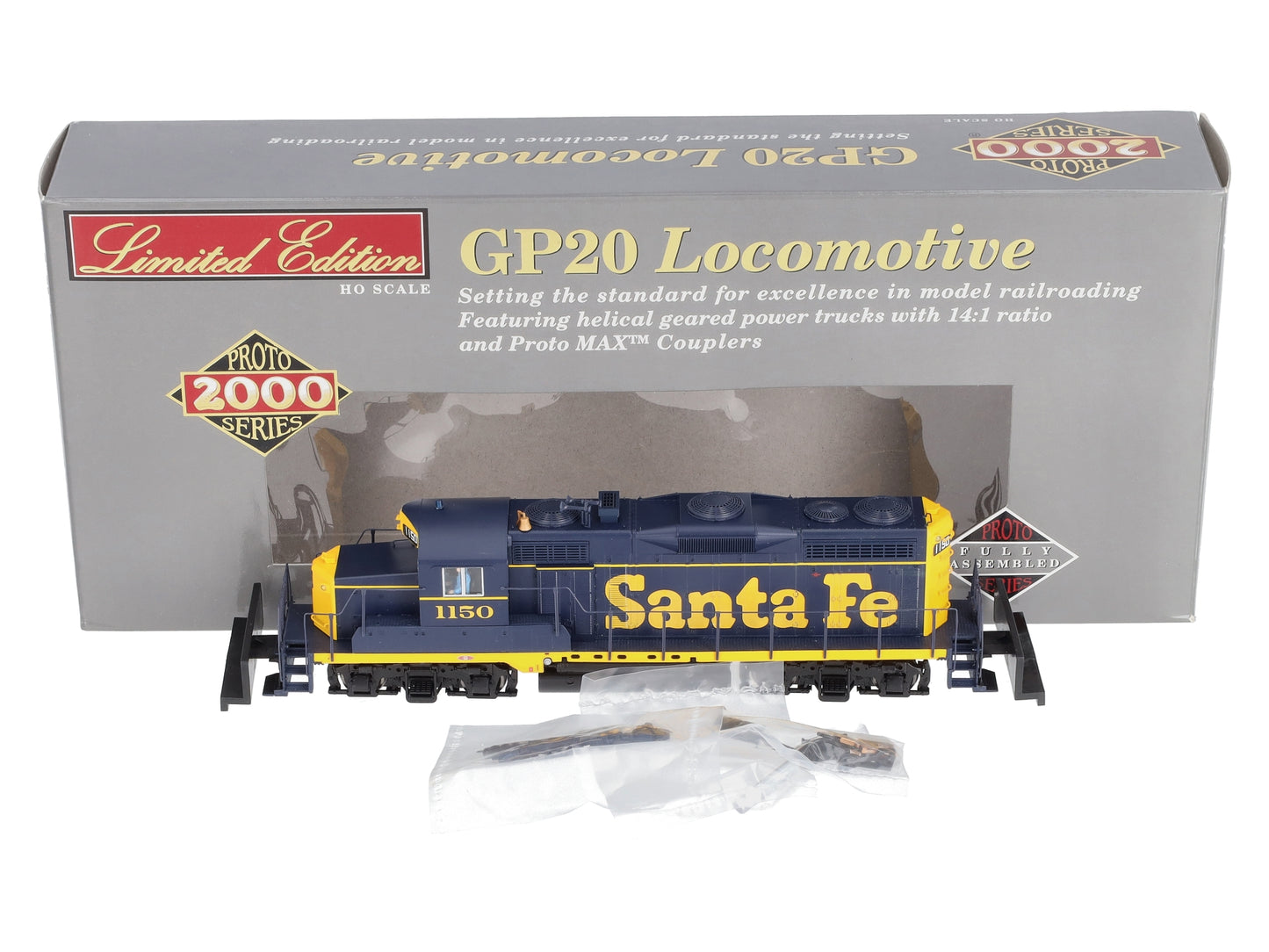 Proto 2000 920-41551 HO ATSF GP20 Diesel Locomotive w/DCC/Sound #1150 EX/Box