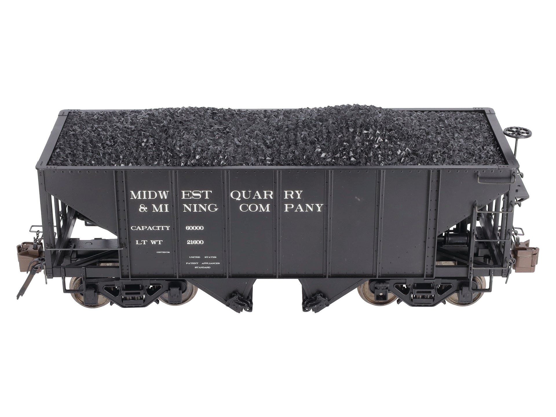Bachmann 88996 Midwest Quarry & Mining Hopper Car w/ Metal Wheels