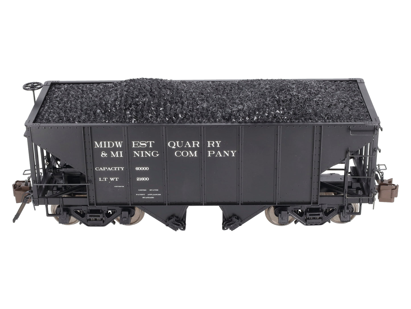 Bachmann 88996 Midwest Quarry & Mining Hopper Car w/ Metal Wheels
