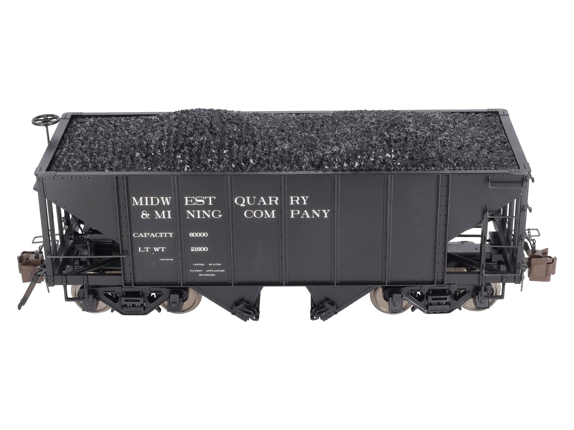 Bachmann 88996 Midwest Quarry & Mining Hopper Car w/ Metal Wheels