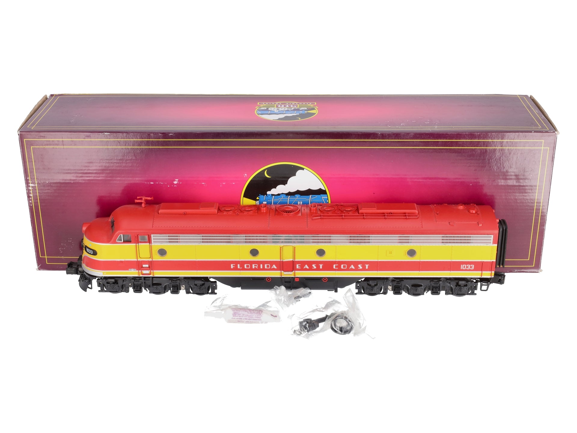MTH 20-20854-1 Florida East Coast E-8 A Diesel Engine w/ PS3 #1033 (Hi-Rail)