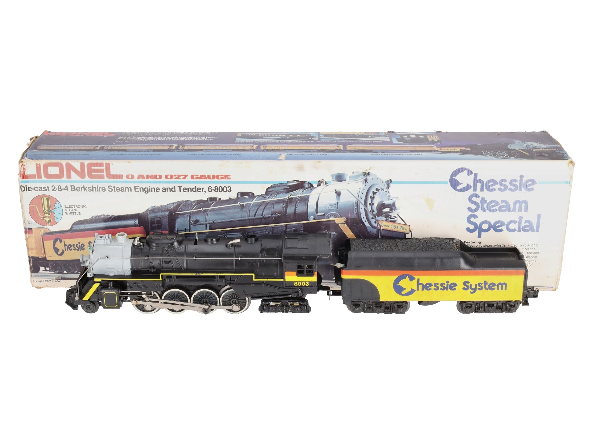 Lionel 6-8003 O Gauge Chessie 2-8-4 Berkshire Steam Locomotive & Tender #8003 LN/Box