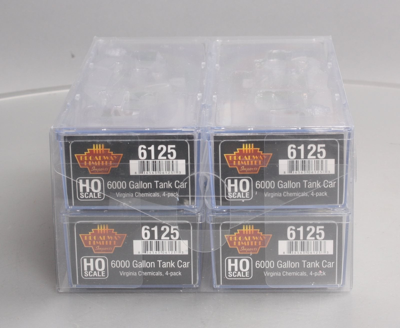 Broadway Limited 6125 HO Virginia Chemicals ACF Type Tank Car (Pack of 4)