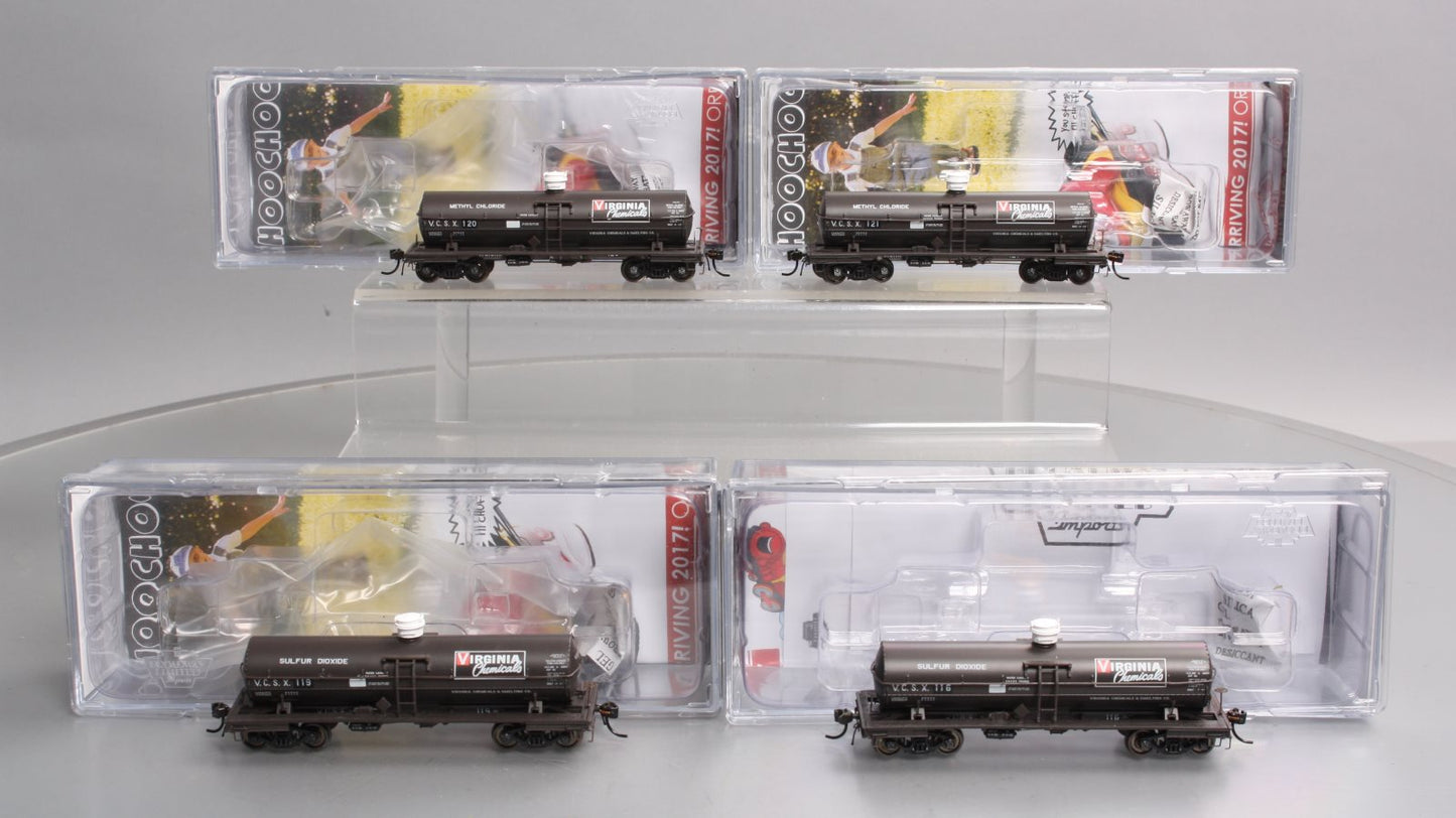 Broadway Limited 6125 HO Virginia Chemicals ACF Type Tank Car (Pack of 4)