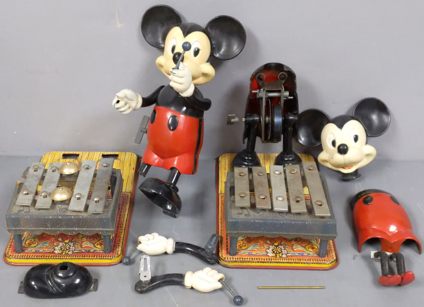 Marx Mickey Mouse The Musician Mouse Wind Up Xylophone Toys [2]