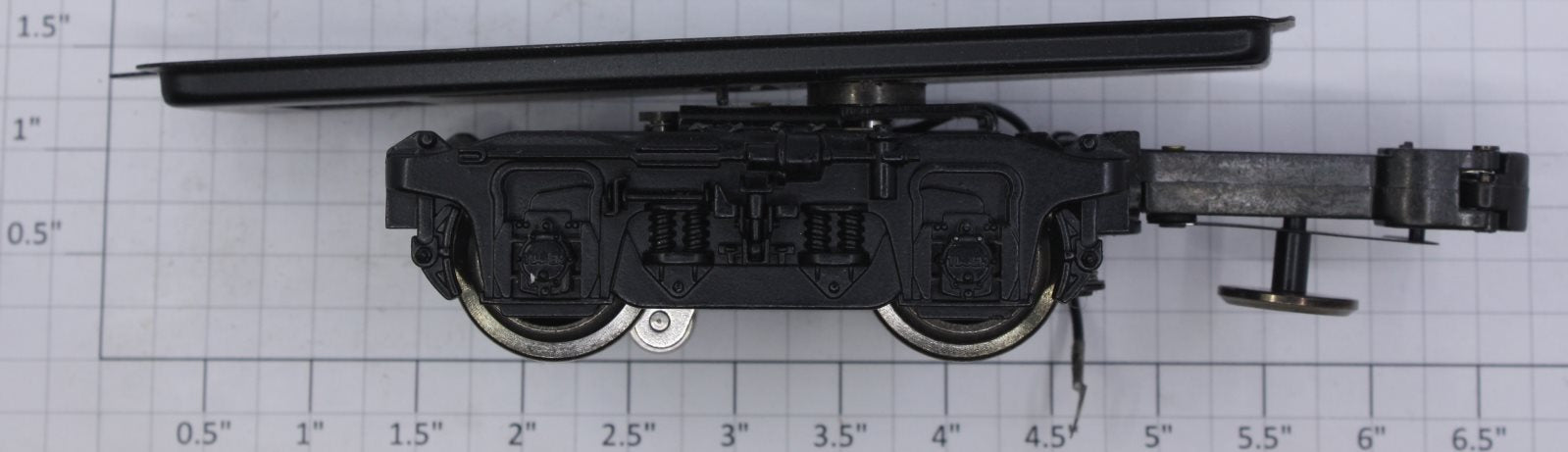 Acme 1210-1 4-Wheel Passenger Car Operating Coupler Truck with Channel Frame
