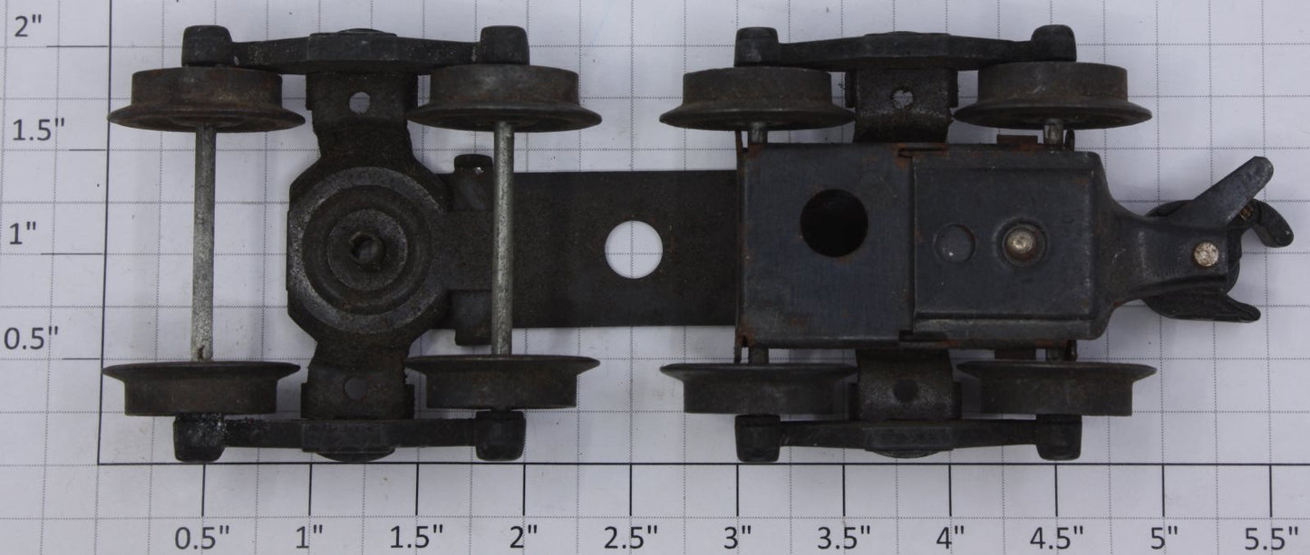 Lionel 480-100 O 8-Wheel Bar-End Depressed Flat Car Operating Coupler Trucks