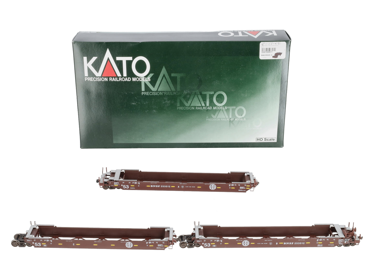 Kato 30-9011 HO Scale BNSF Maxi IV Well Car Set #253512