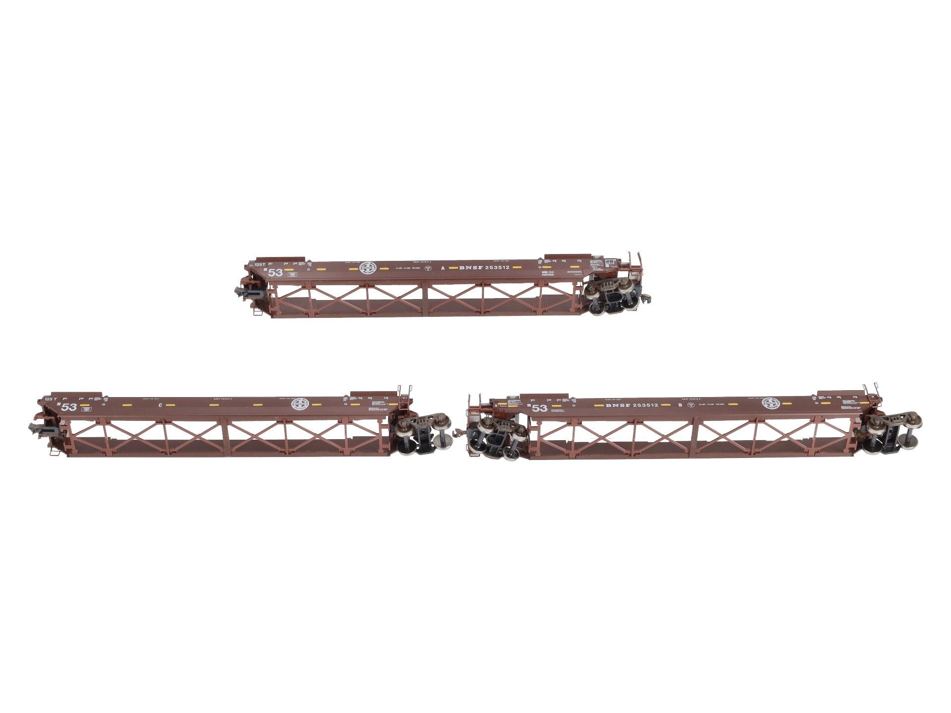 Kato 30-9011 HO Scale BNSF Maxi IV Well Car Set #253512