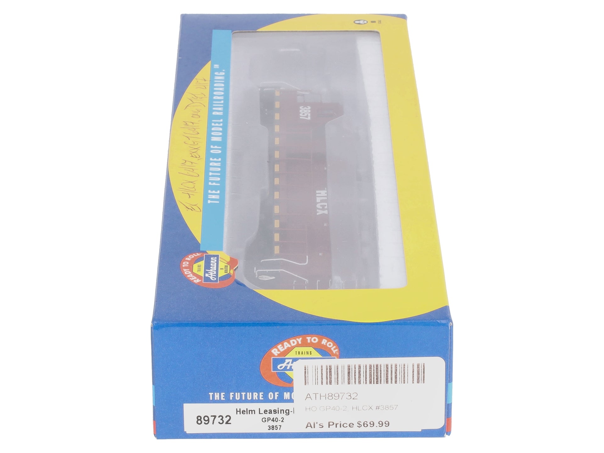 Athearn 89732 HO Helm Leasing/HLCX GP40-2 Diesel Locomotive #3857