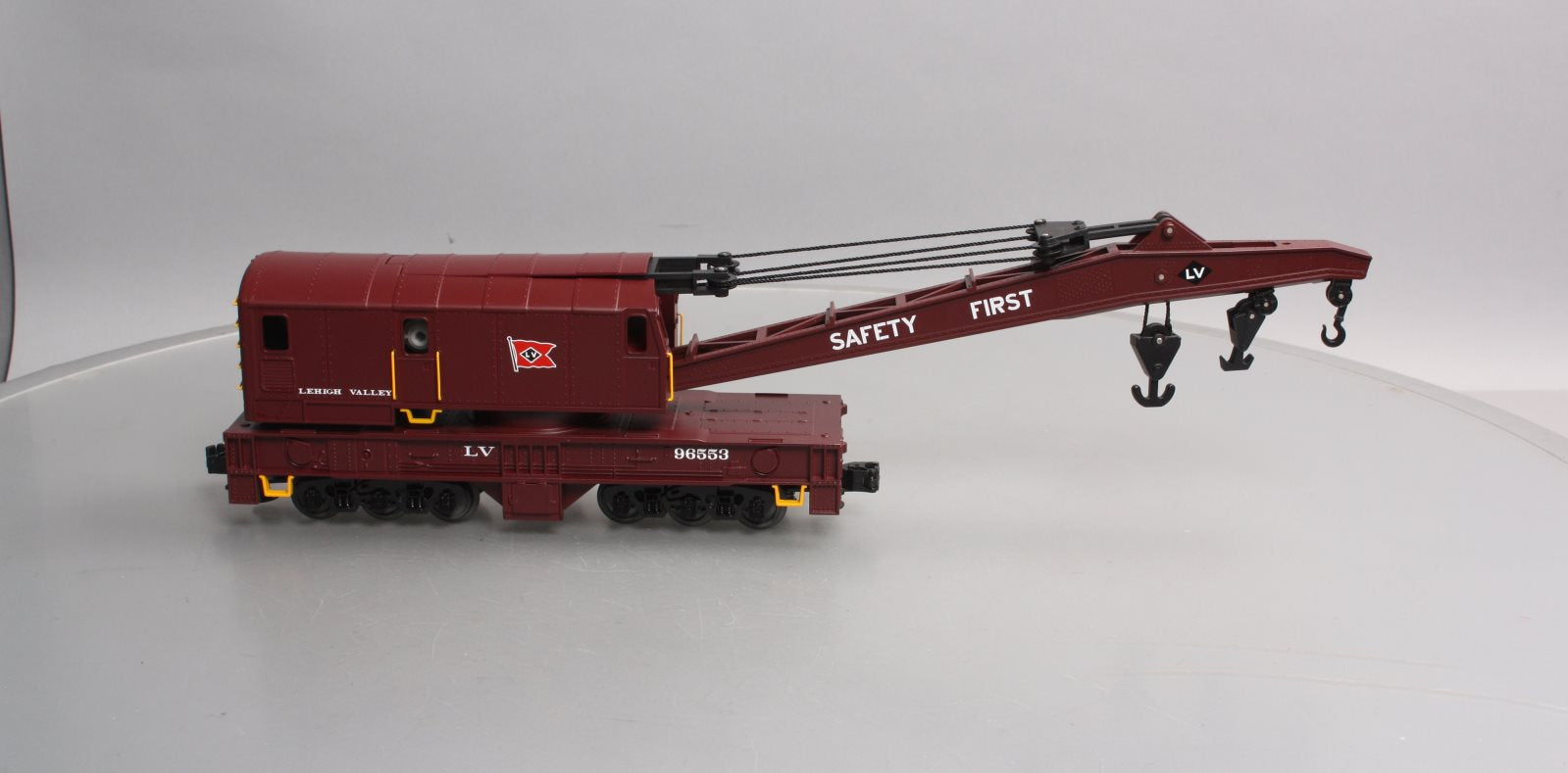 MTH 20-98221 O Gauge Lehigh Valley Crane Car #96553 NIB