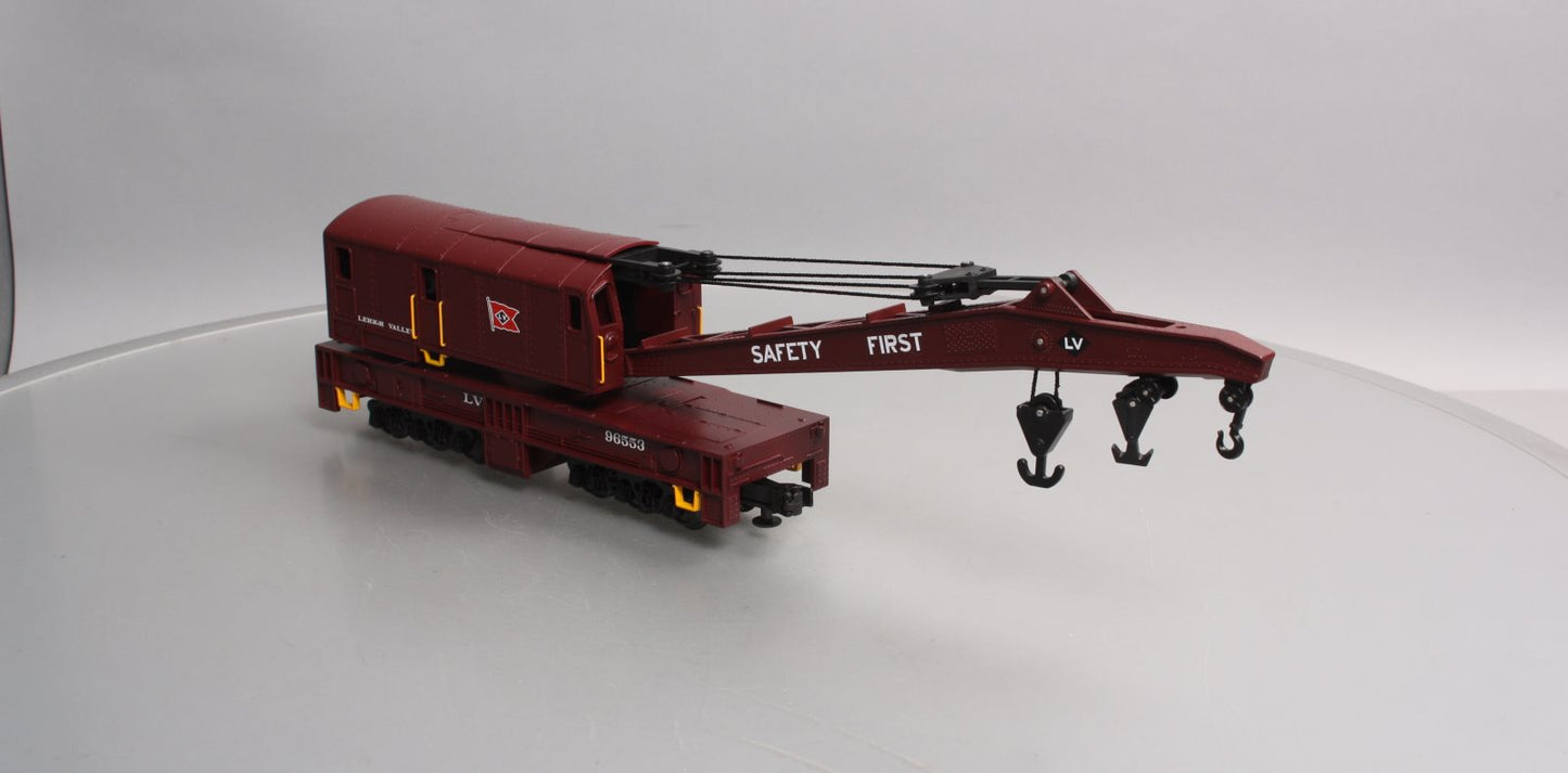 MTH 20-98221 O Gauge Lehigh Valley Crane Car #96553 NIB