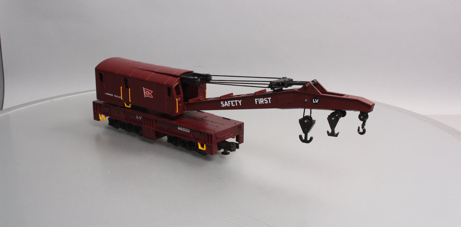 MTH 20-98221 O Gauge Lehigh Valley Crane Car #96553 NIB