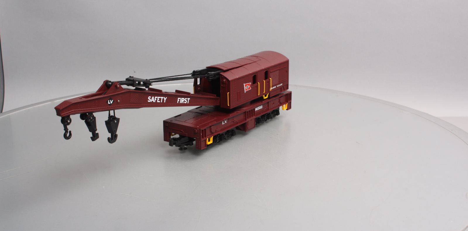 MTH 20-98221 O Gauge Lehigh Valley Crane Car #96553 NIB