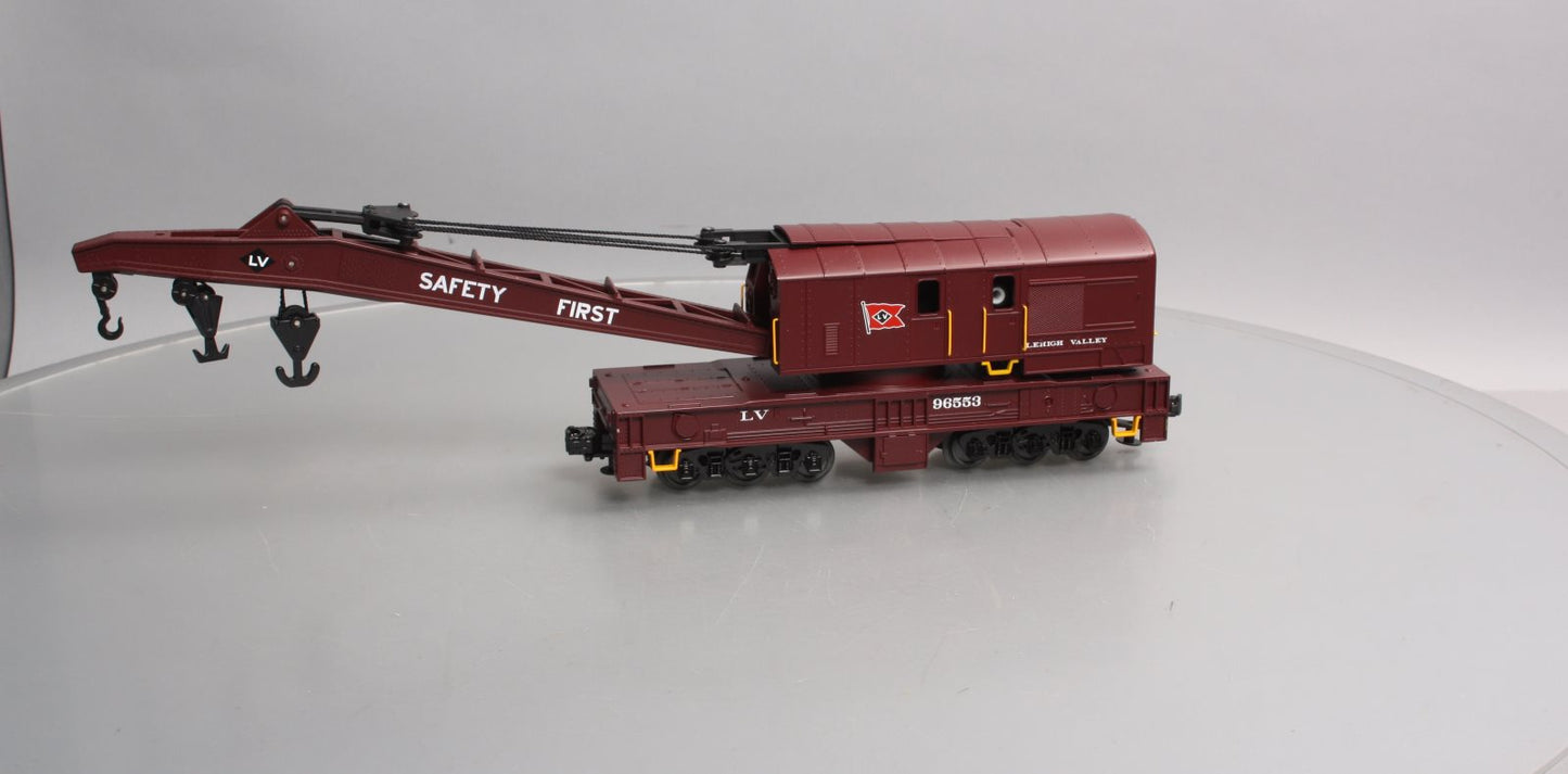 MTH 20-98221 O Gauge Lehigh Valley Crane Car #96553 NIB