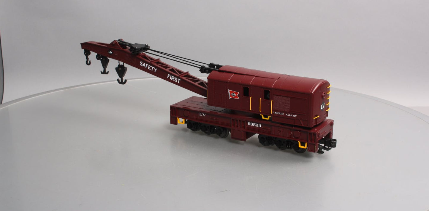 MTH 20-98221 O Gauge Lehigh Valley Crane Car #96553 NIB