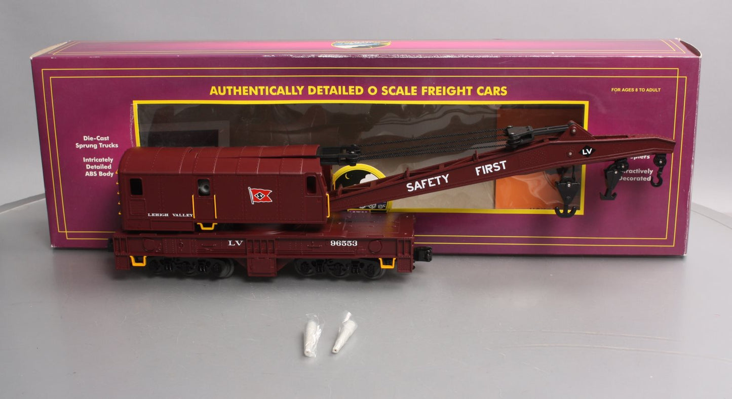 MTH 20-98221 O Gauge Lehigh Valley Crane Car #96553 NIB