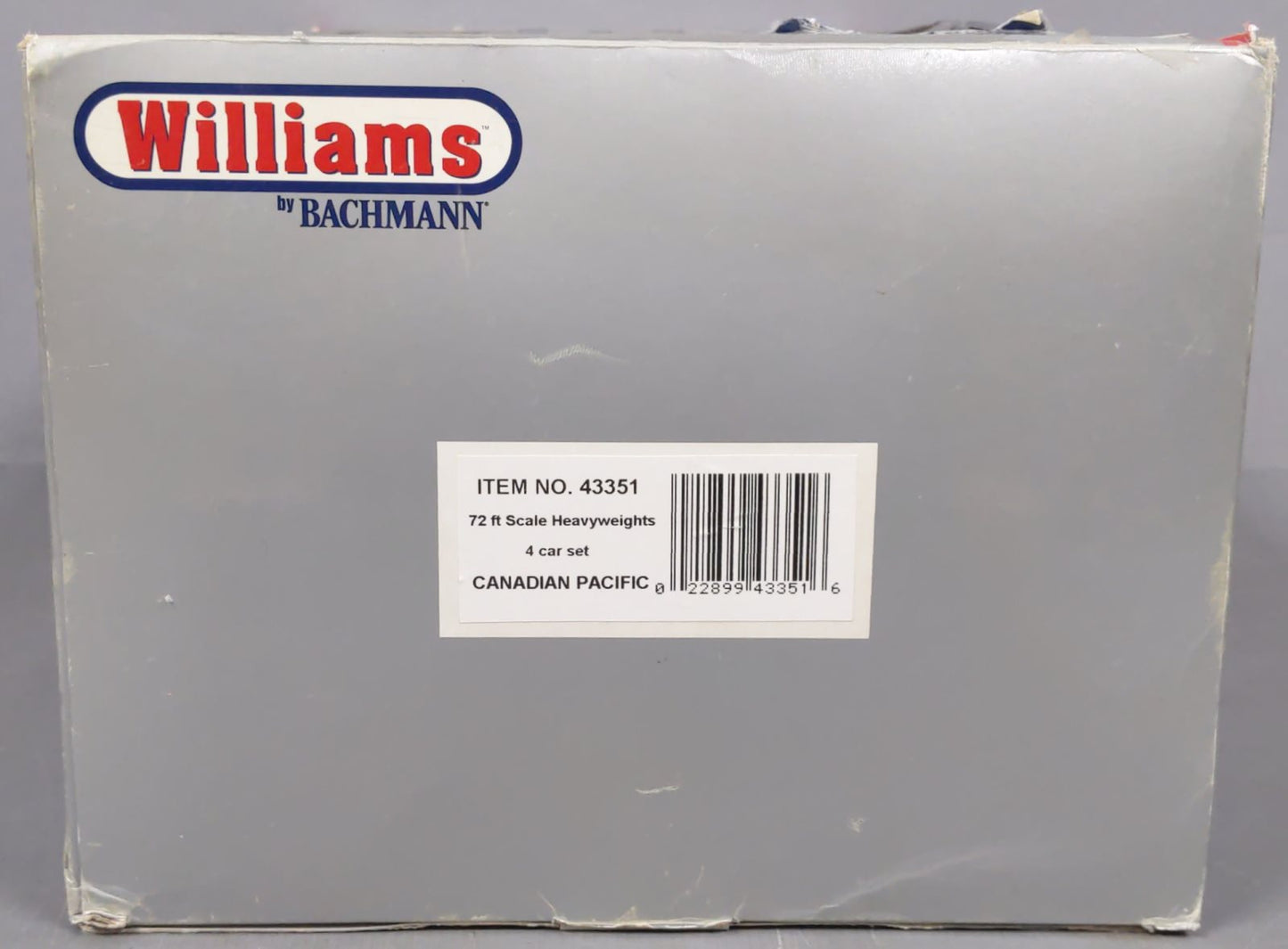 Williams 43351 Canadian Pacific 72 Ft. Heavyweight Passenger Cars (Set of 4)