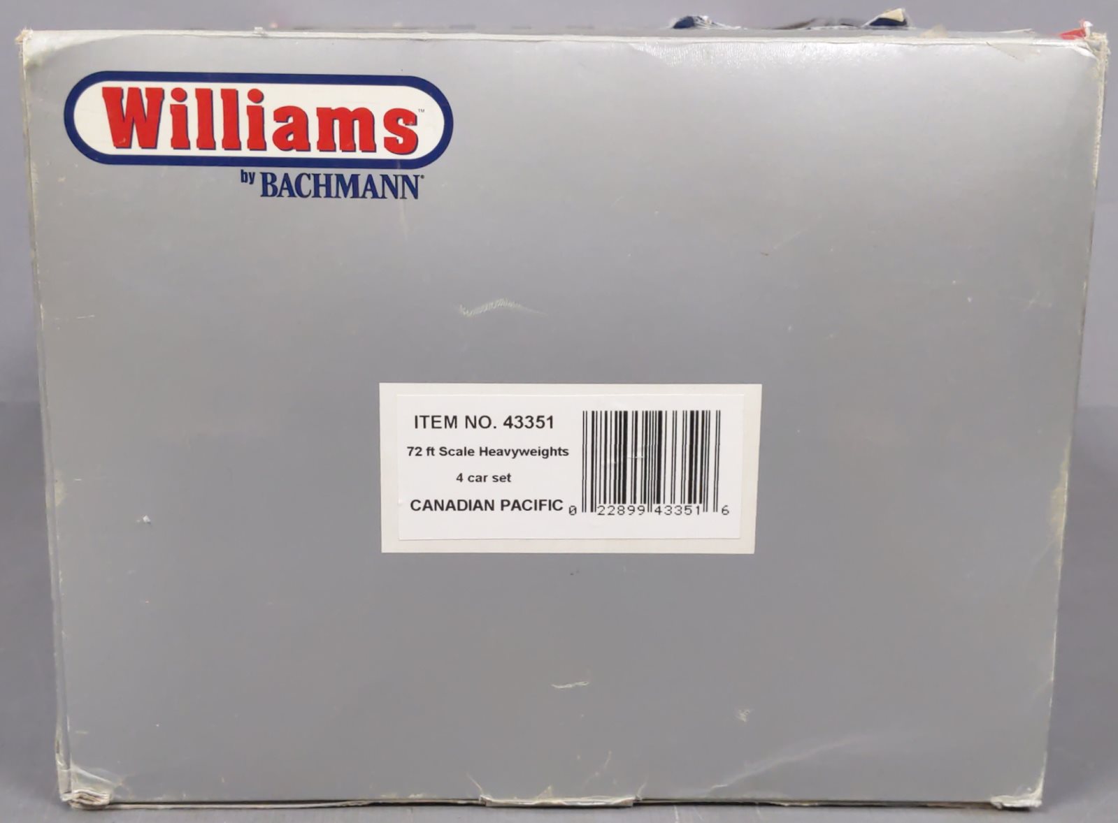 Williams 43351 Canadian Pacific 72 Ft. Heavyweight Passenger Cars (Set of 4)