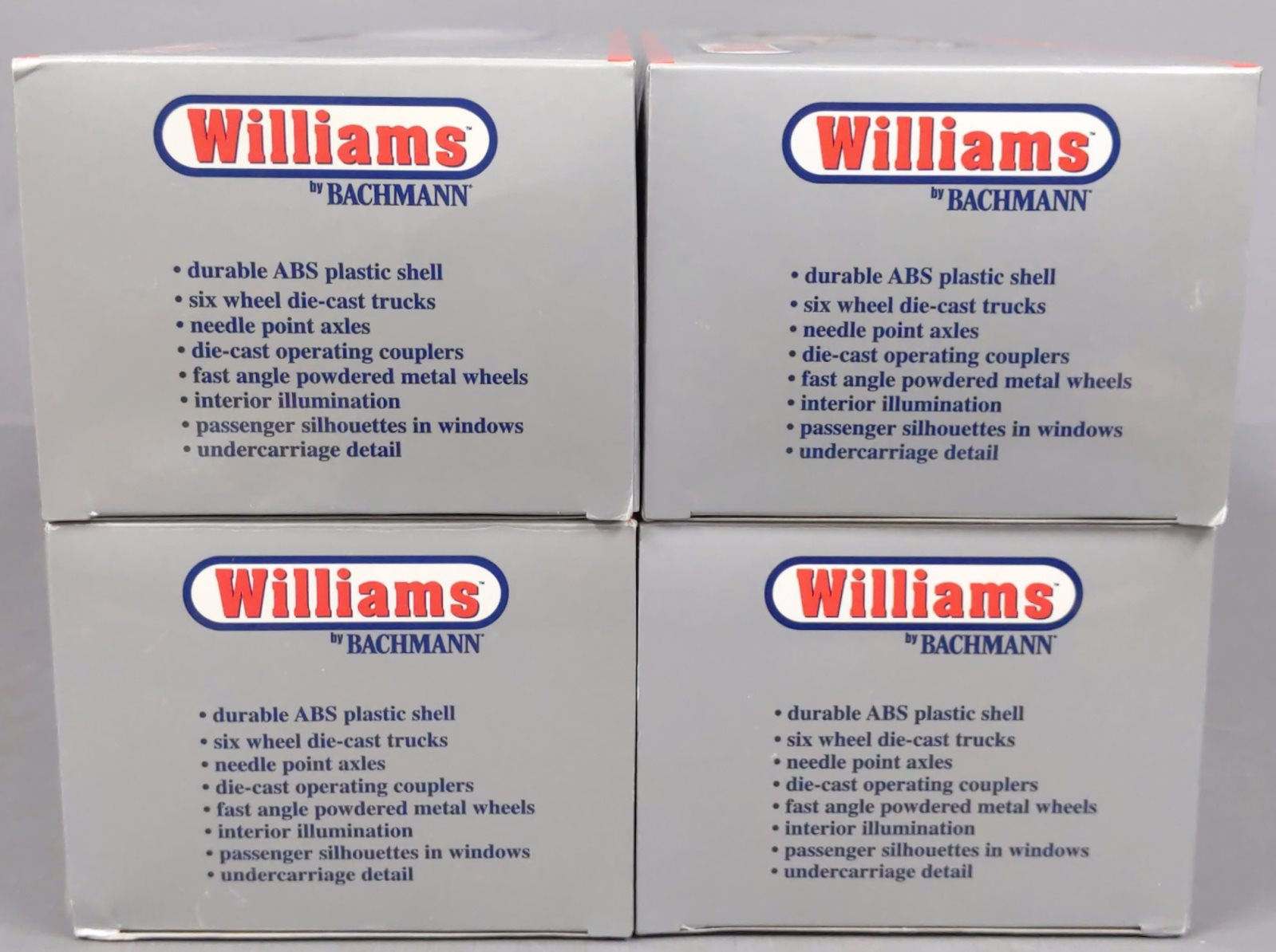 Williams 43351 Canadian Pacific 72 Ft. Heavyweight Passenger Cars (Set of 4)