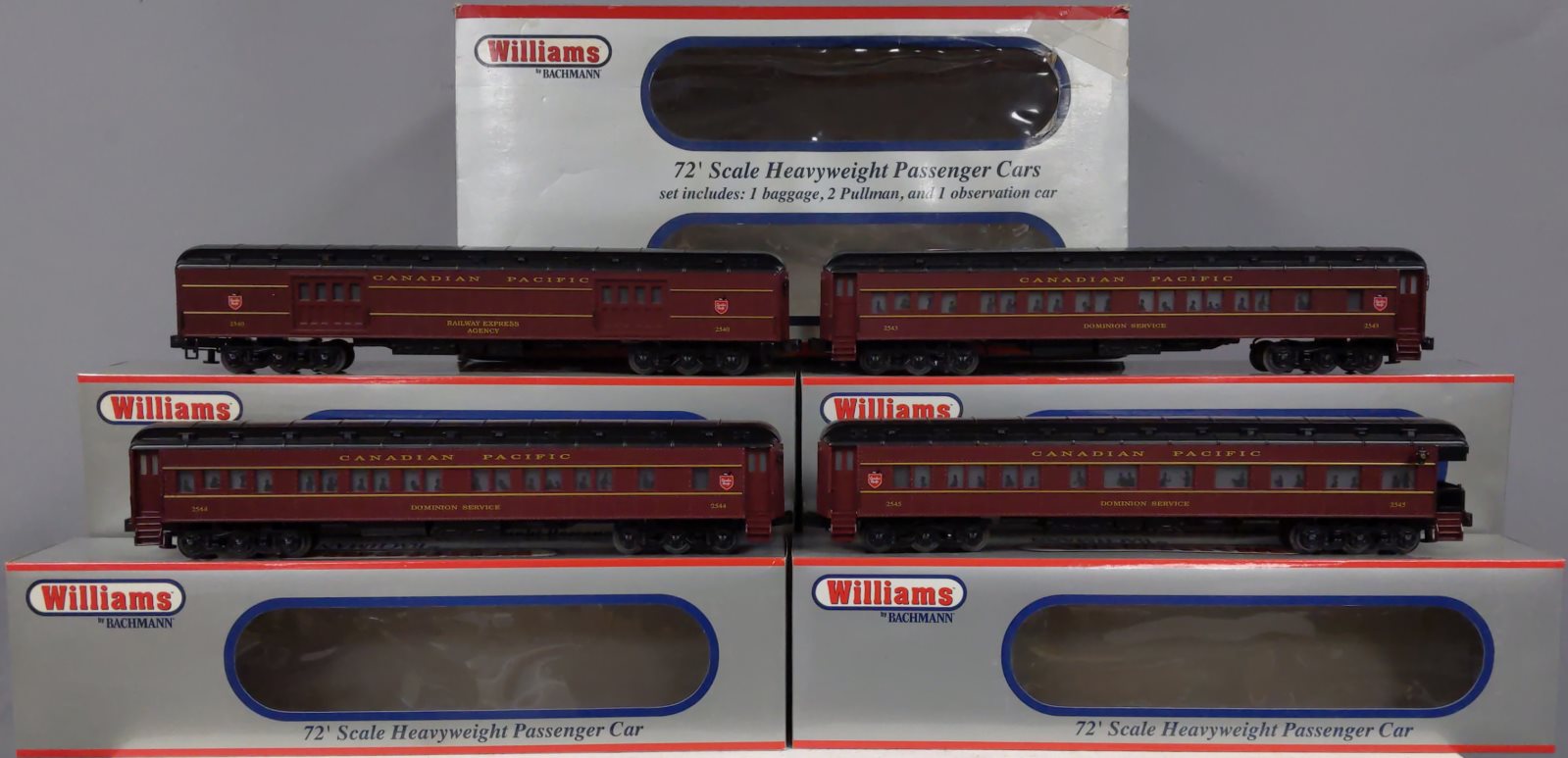 Williams 43351 Canadian Pacific 72 Ft. Heavyweight Passenger Cars (Set of 4)