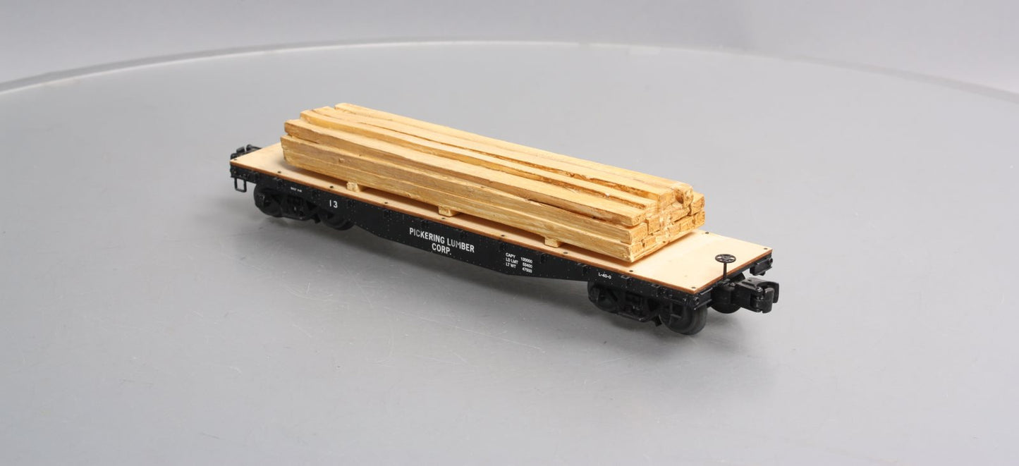 Lionel 6-82853 O Pickering Lumber 40' Flatcar with Lumber Load