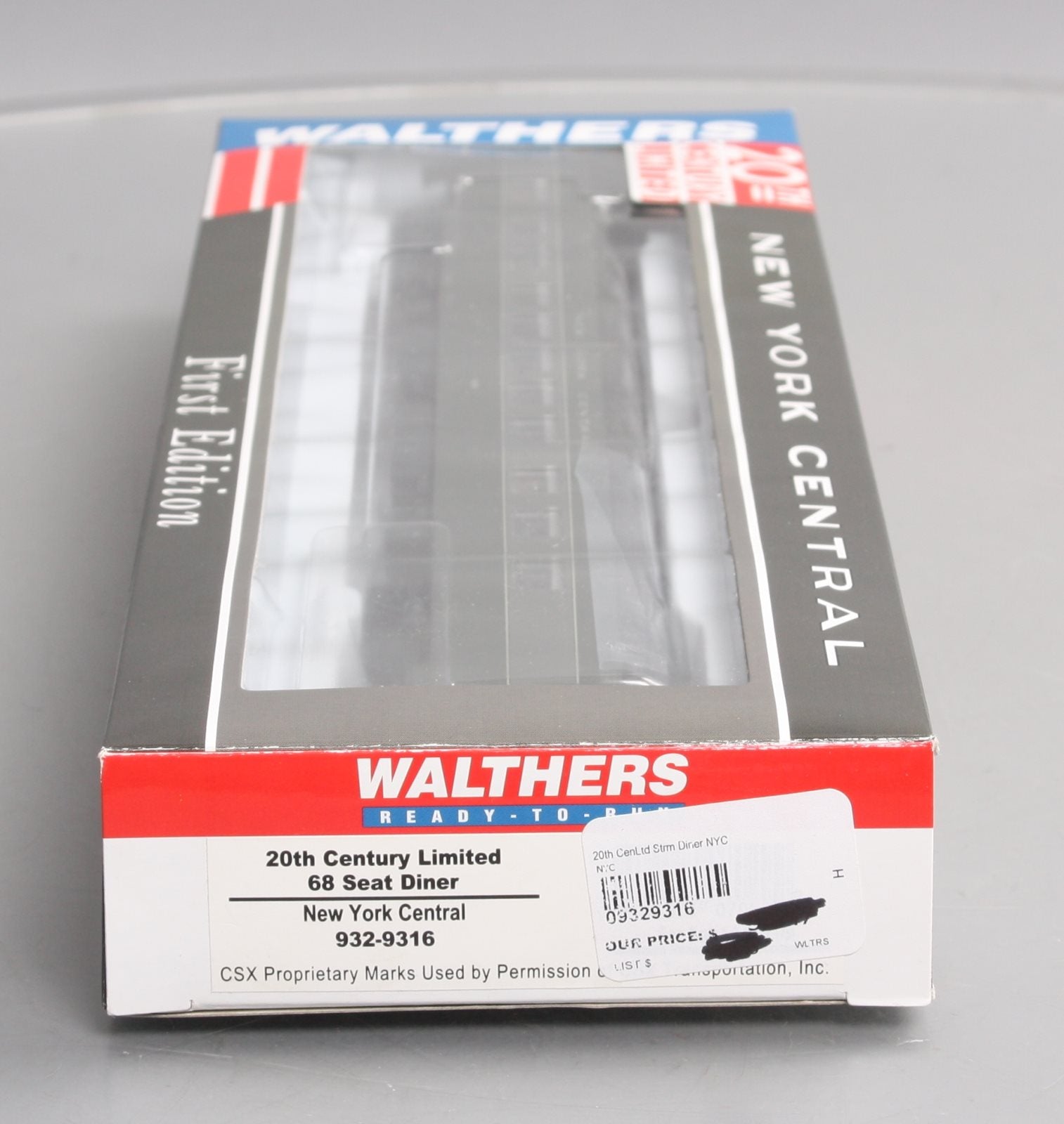 Walthers 932-9316 HO Scale NYC 20th Century Limited 68 Seat Diner Car LN/Box